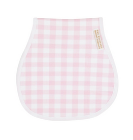 THE BEAUFORT BONNET COMPANY OOPSIE DAISY BURP CLOTH Palm Beach Pink Gingham