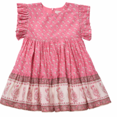 PINK CHICKEN Girls Kit Dress - Small Paisley