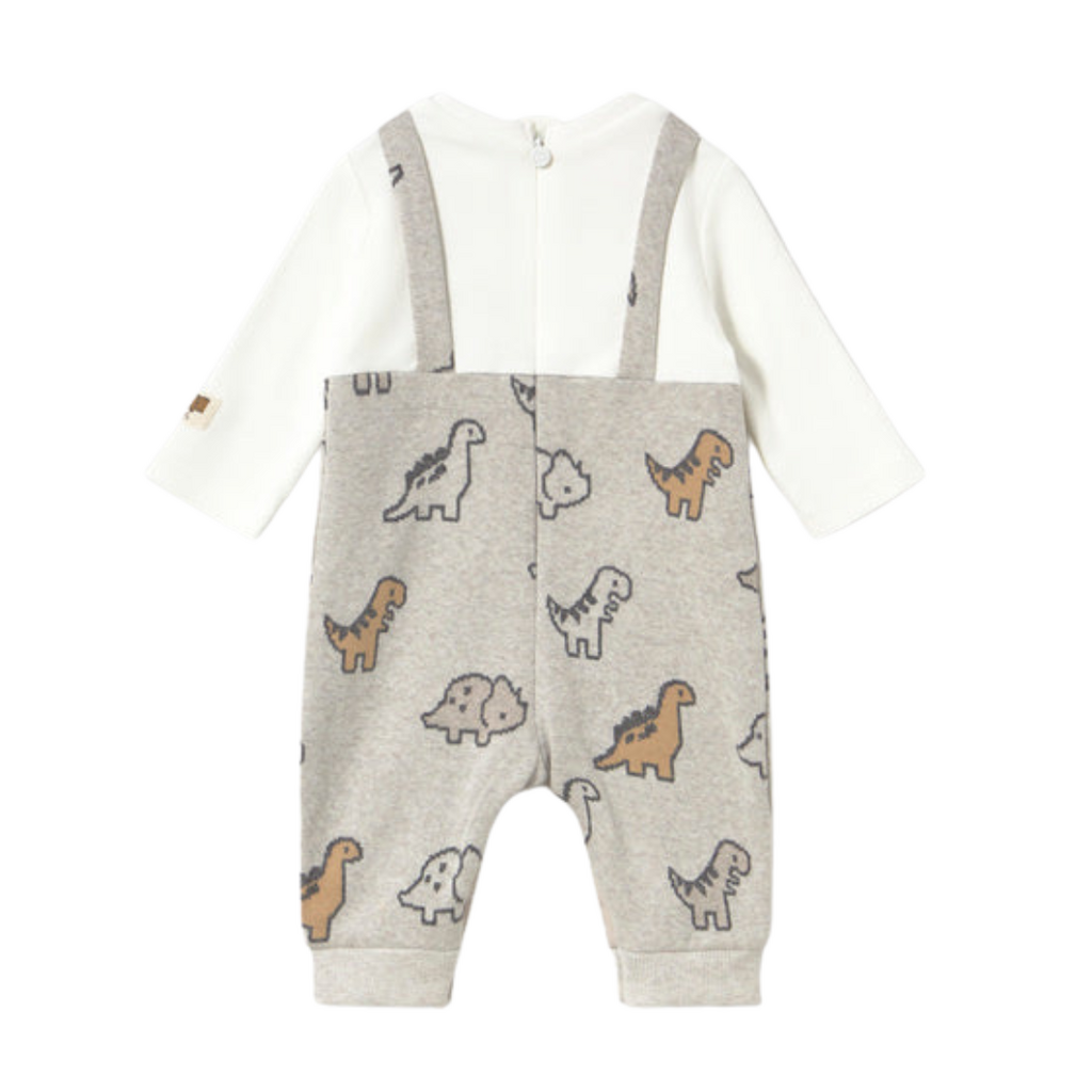 Boy's Dino Jacquard Romper