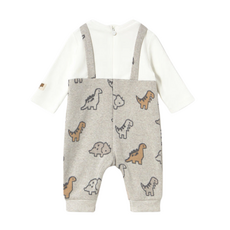 Boy's Dino Jacquard Romper