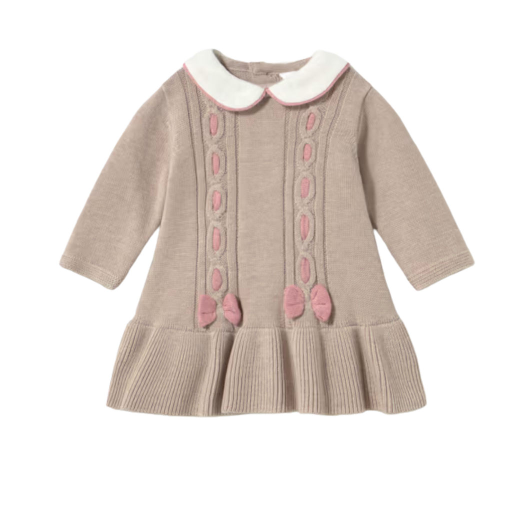 Girl's Knit Dress Mocha