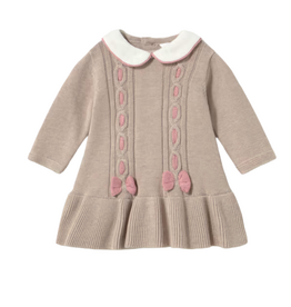 Girl's Knit Dress Mocha