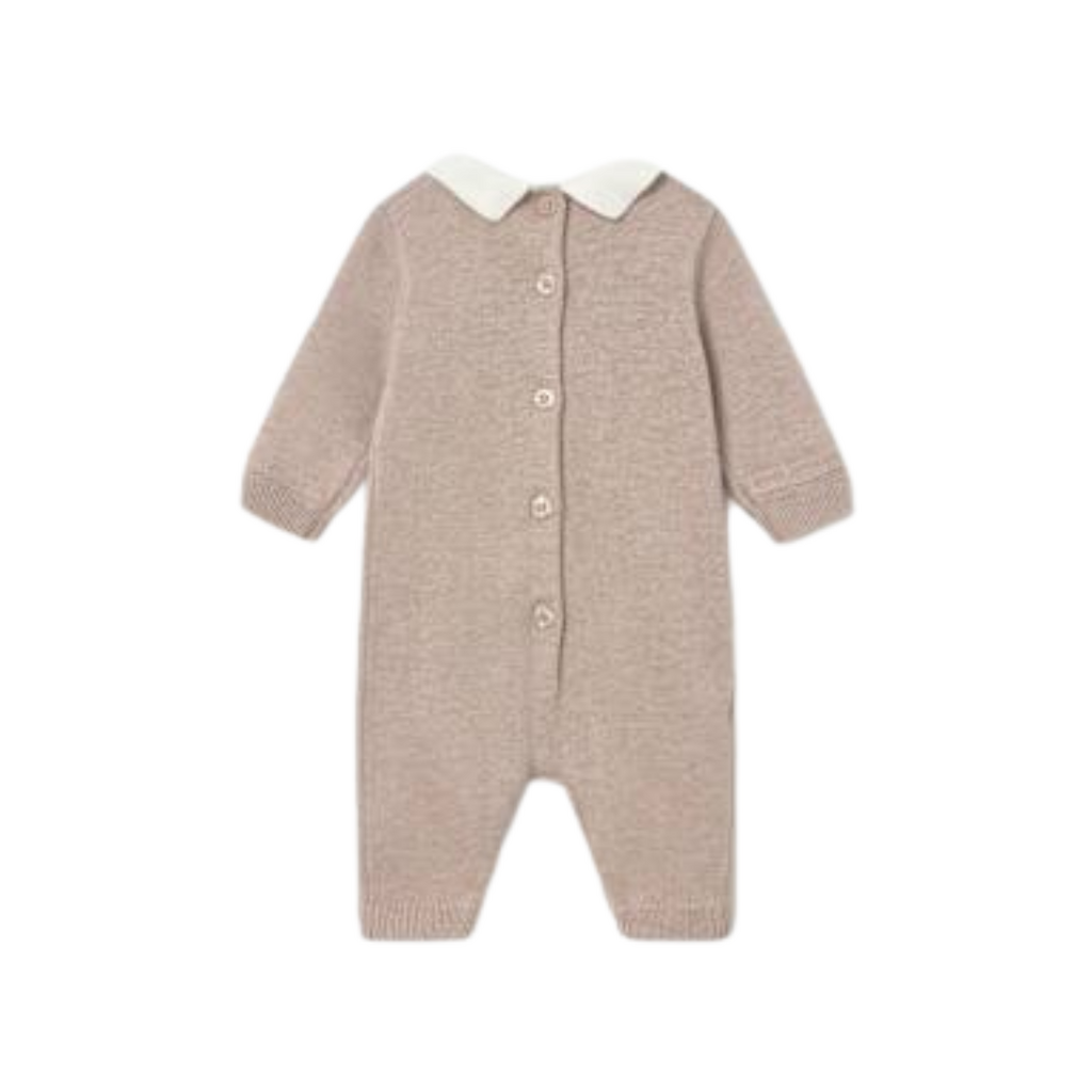 Boy's Biege Knit Romper
