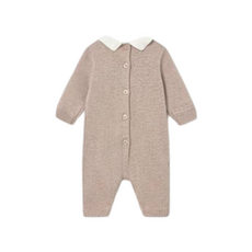 Boy's Biege Knit Romper