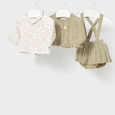 Girl's 3 Pc Knit Set Bay Leaf
