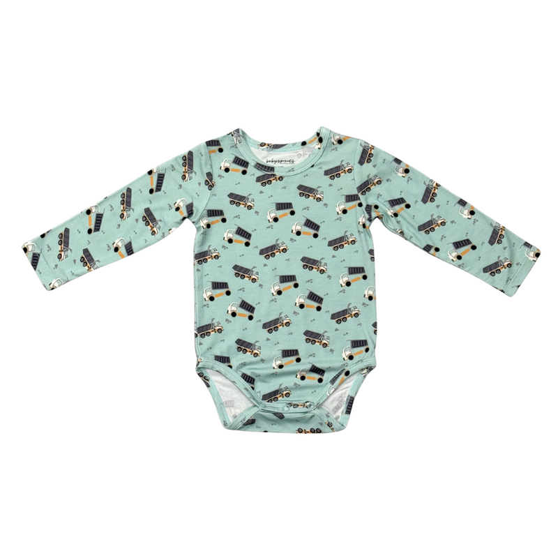 BABYSPROUTS Baby Boy LS Bodysuit Dump Trucks