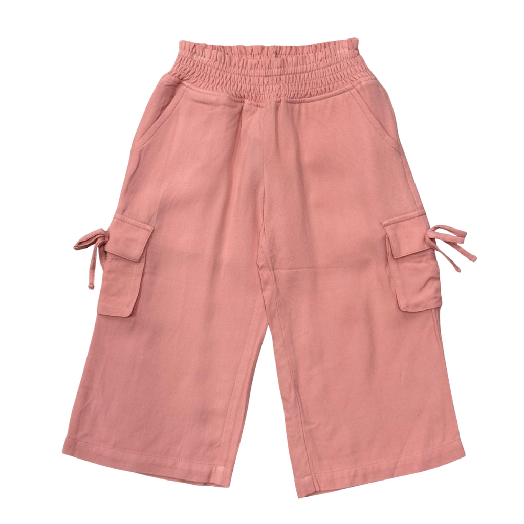 BABYSPROUTS Girl's Wide Leg Cargo Pant Mellow Rose
