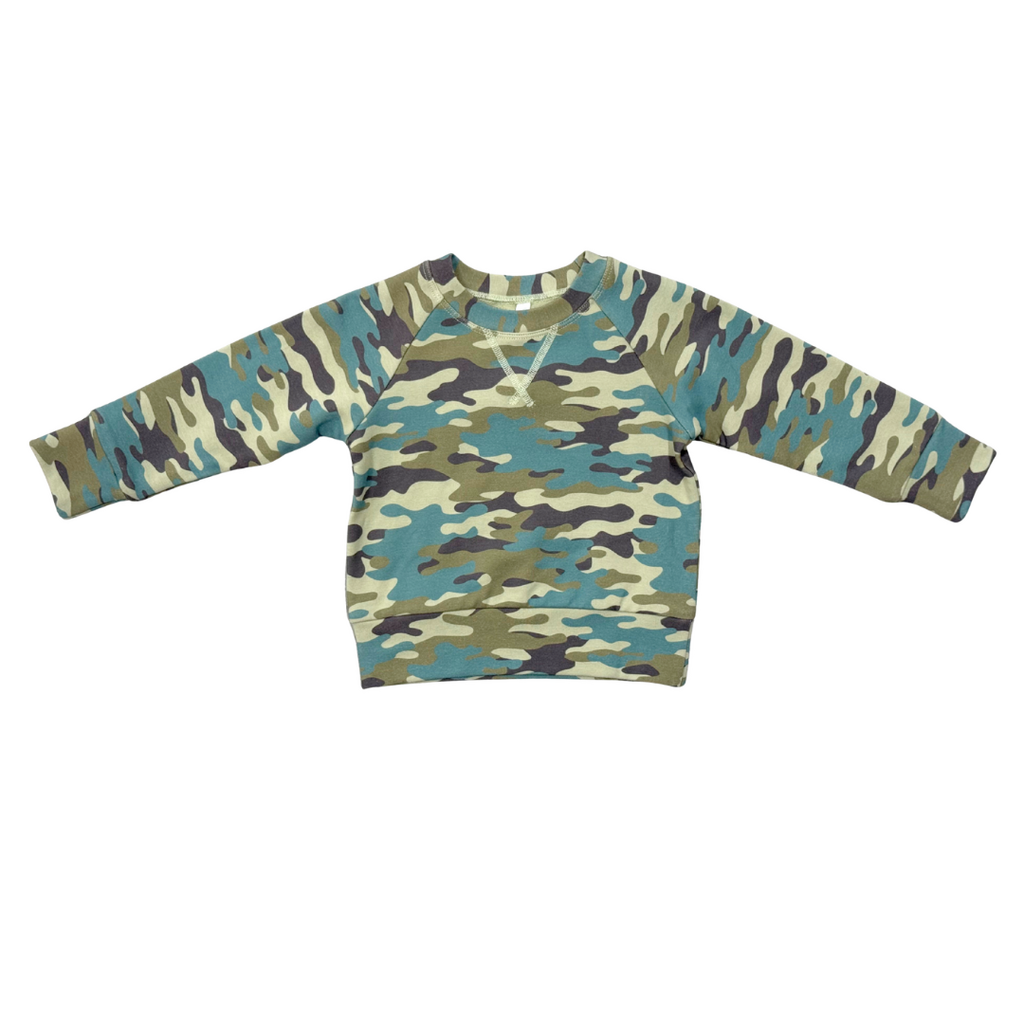 BABYSPROUTS Boy's Raglan Sweatshirt Camouflage