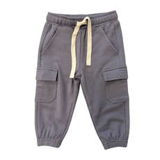 BABYSPROUTS Boy's Cargo Pants Tornado Gray