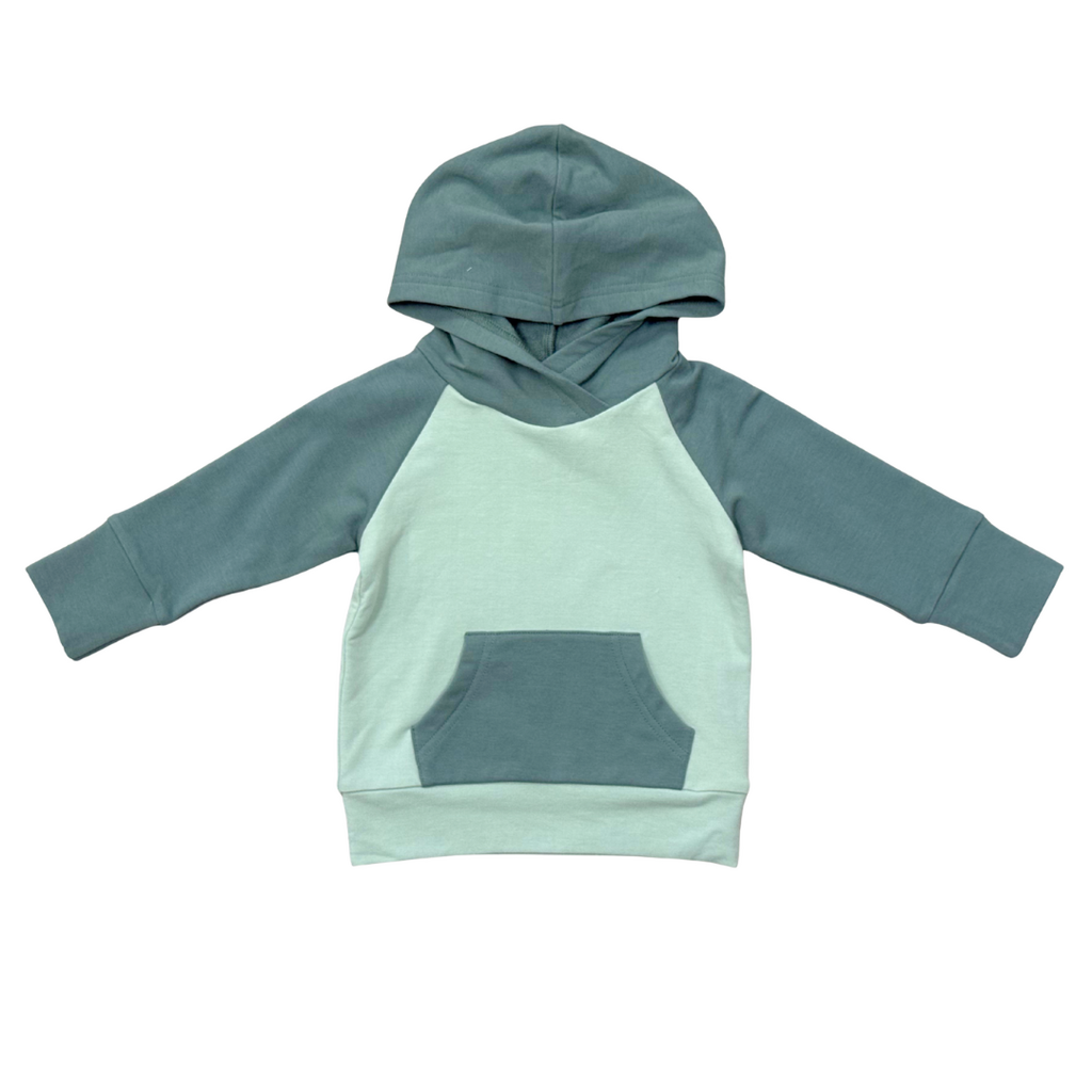 BABYSPROUTS Boy's Raglan Hoodie Atlantic