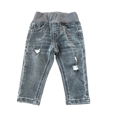 BABYSPROUTS Boy's Slim Denim Jean Gray
