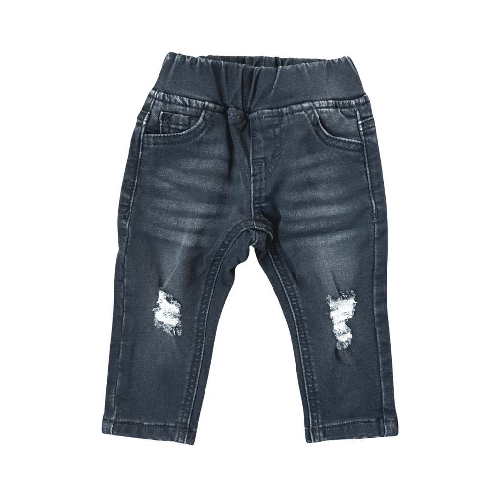 BABYSPROUTS Boy's Slim Denim Jean Black