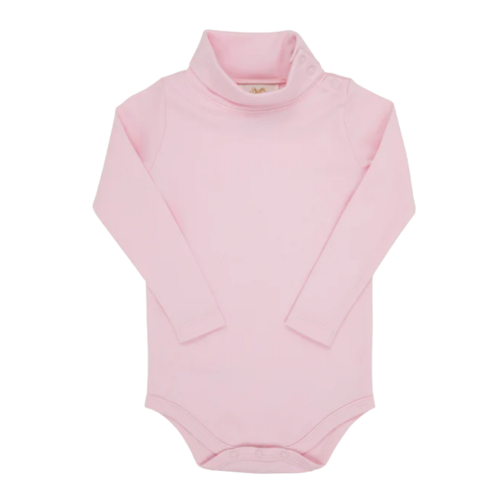 THE BEAUFORT BONNET COMPANY TATUM'S TURTLENECK-ONESIE-NECK SNAP Palm Beach Pink
