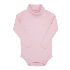 THE BEAUFORT BONNET COMPANY TATUM'S TURTLENECK-ONESIE-NECK SNAP Palm Beach Pink