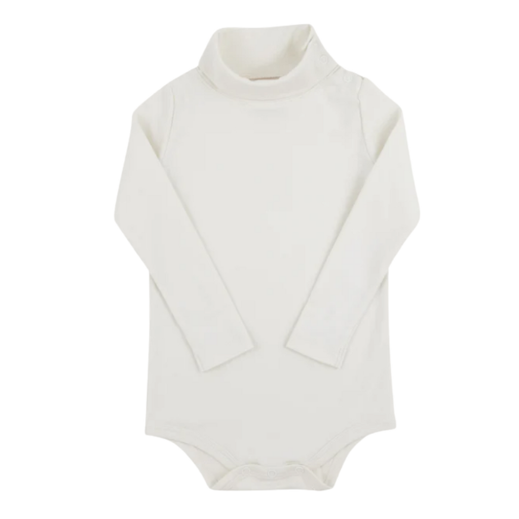 THE BEAUFORT BONNET COMPANY TATUM'S TURTLENECK-ONESIE-NECK SNAP Palmetto Pearl