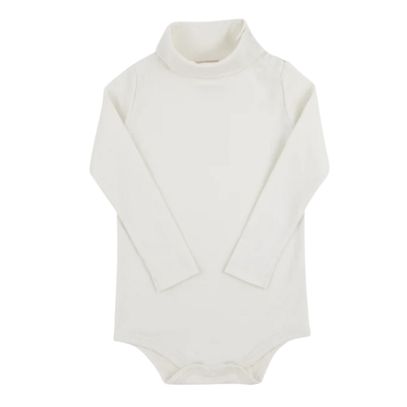 THE BEAUFORT BONNET COMPANY TATUM'S TURTLENECK-ONESIE-NECK SNAP Palmetto Pearl