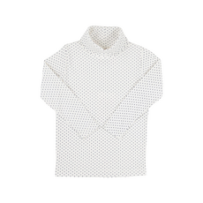 THE BEAUFORT BONNET COMPANY TATUM'S TURTLENECK SHIRT Nantucket Navy Microdot