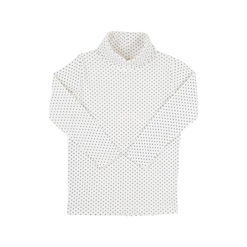 THE BEAUFORT BONNET COMPANY TATUM'S TURTLENECK SHIRT Nantucket Navy Microdot