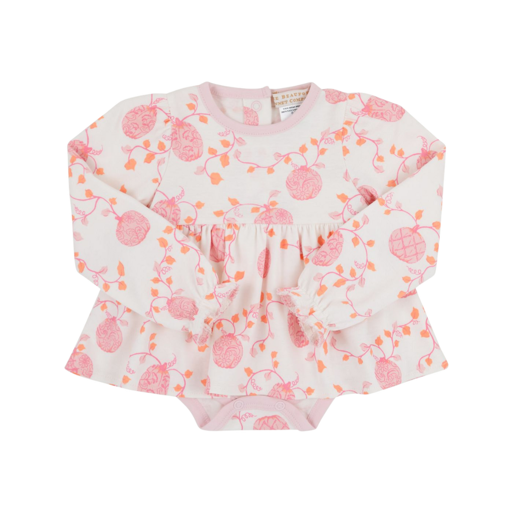 THE BEAUFORT BONNET COMPANY LS DAISY DIAPER COVER DRESS Gourd-geous
