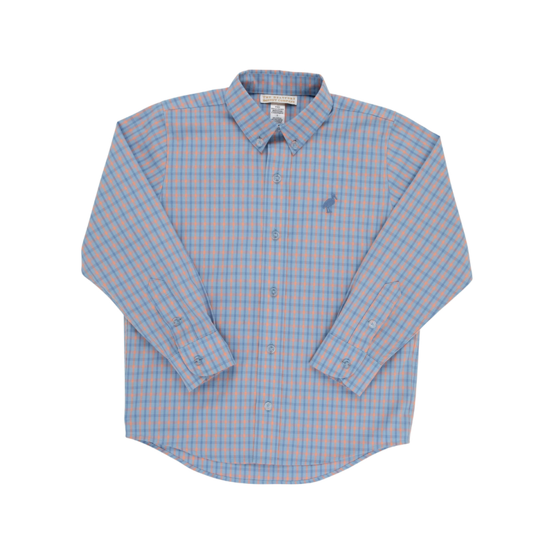 THE BEAUFORT BONNET COMPANY DEANS LIST DRESS SHIRT Wheaton Windowpane/Nantucket Navy