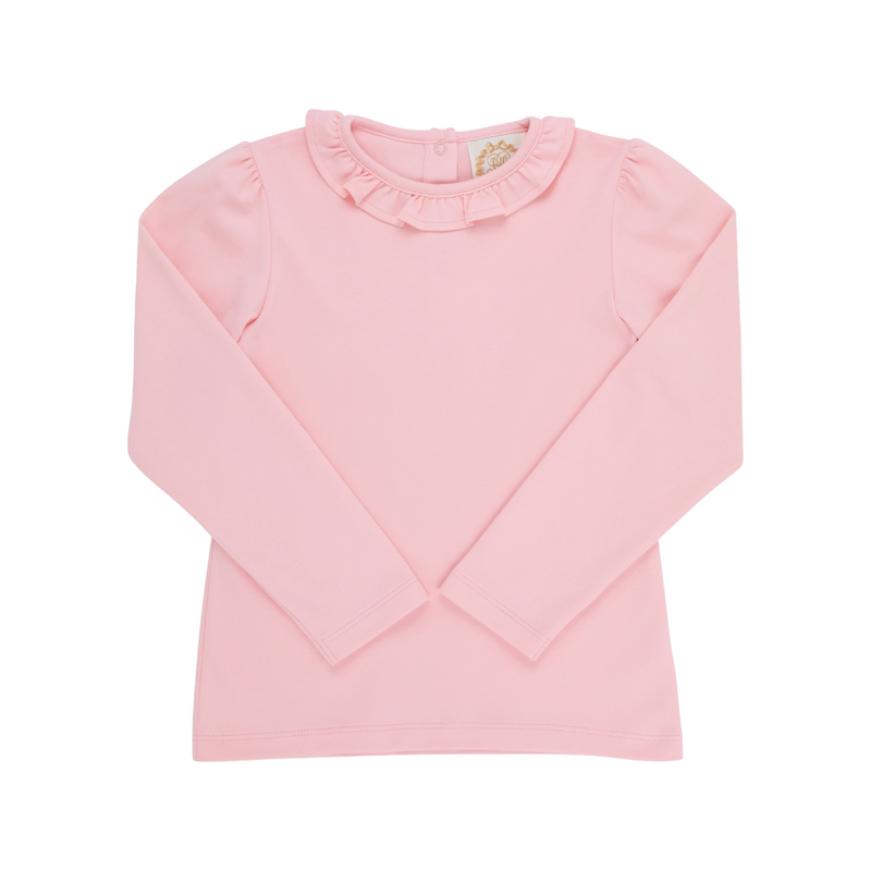 THE BEAUFORT BONNET COMPANY REECE RUFFLE TOP Sandpearl Pink
