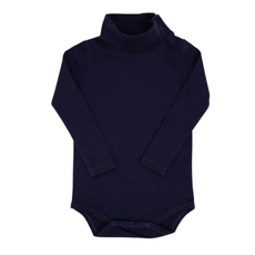 THE BEAUFORT BONNET COMPANY TATUM'S TURTLENECK-ONESIE-NECK SNAP Nantucket Navy