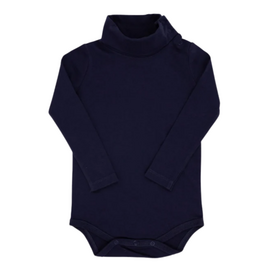THE BEAUFORT BONNET COMPANY TATUM'S TURTLENECK-ONESIE-NECK SNAP Nantucket Navy