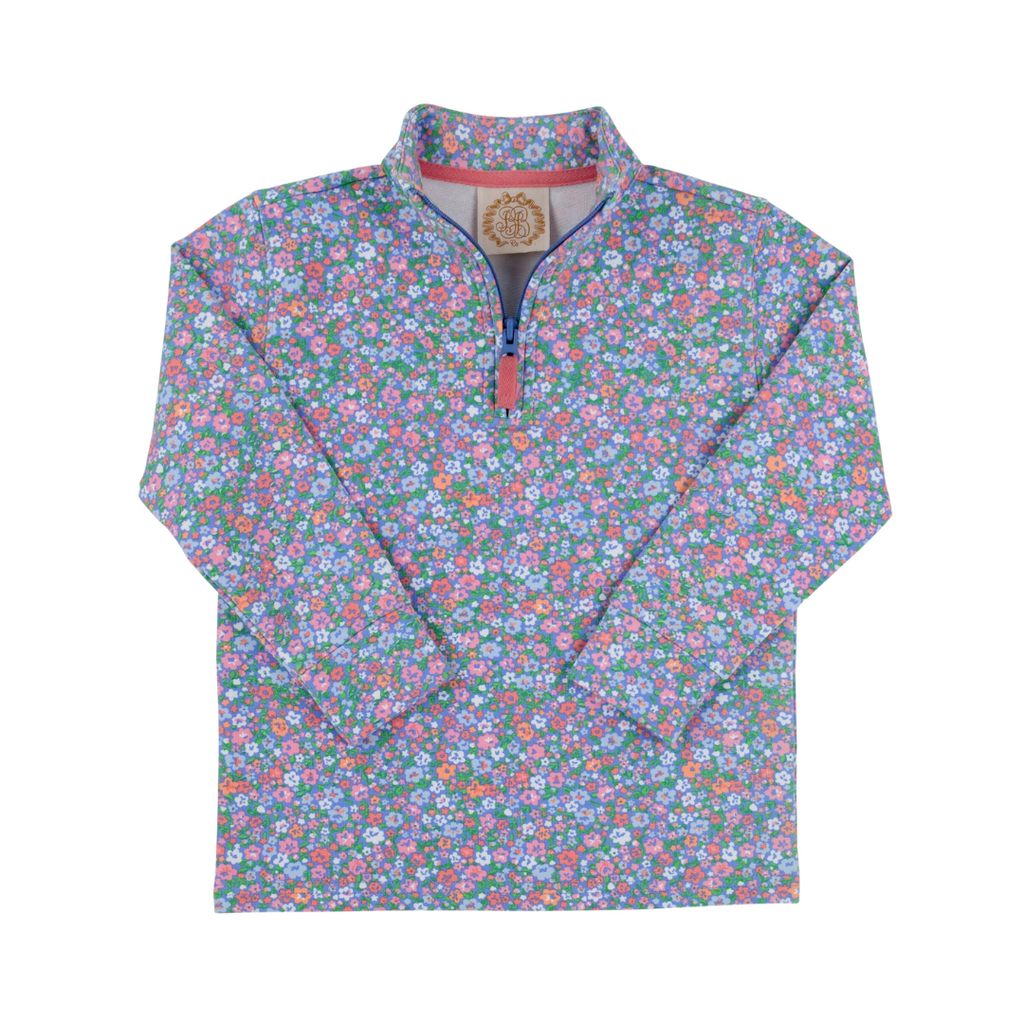 THE BEAUFORT BONNET COMPANY CANTER COLLAR HALF-ZIP Mountain Brook Mini Floral