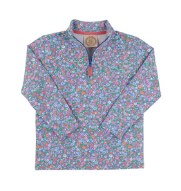 THE BEAUFORT BONNET COMPANY CANTER COLLAR HALF-ZIP Mountain Brook Mini Floral