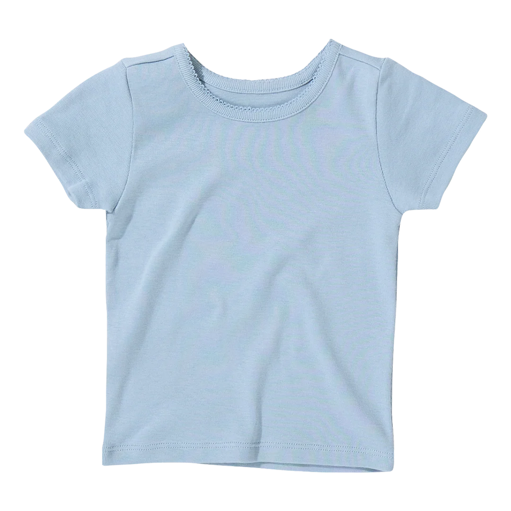 COOPKIDS Short Sleeve Seesaw Rib T-Shirt Light Blue