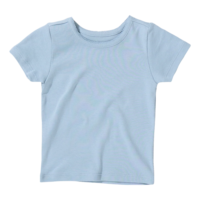 COOPKIDS Short Sleeve Seesaw Rib T-Shirt Light Blue
