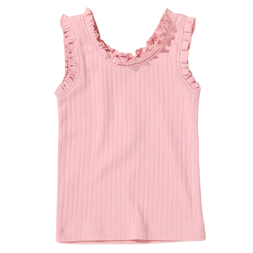 COOPKIDS Joy Ruffle Rib Tank Pink