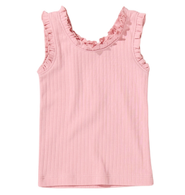 COOPKIDS Joy Ruffle Rib Tank Pink