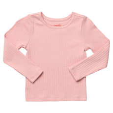 COOPKIDS Seesaw Long Sleeve Rib T-Shirt Pink