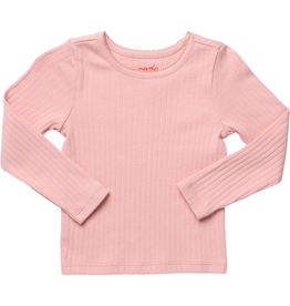 COOPKIDS Seesaw Long Sleeve Rib T-Shirt Pink