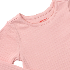 COOPKIDS Seesaw Long Sleeve Rib T-Shirt Pink