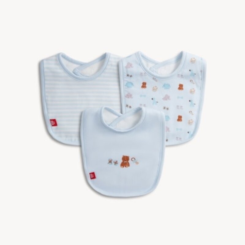Magnetic  Me NURSERY NOSTALGIA BLUE MODAL BIB 3-PACK
