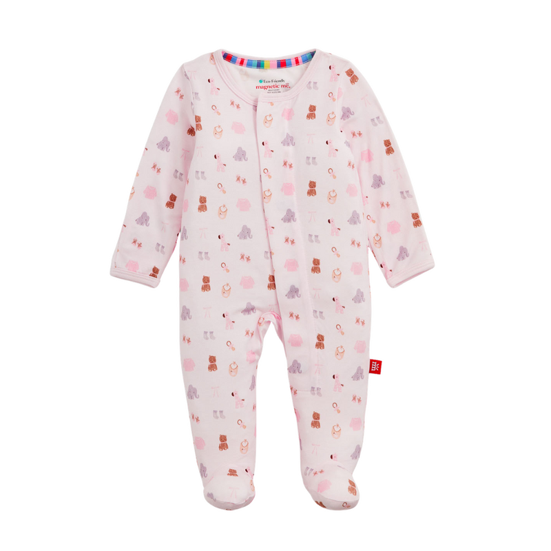 Magnetic  Me NURSERY NOSTALGIA PINK MODAL FOOTIE