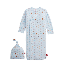 Magnetic  Me NURSERY NOSTALGIA BLUE MODAL GOWN + HAT SET