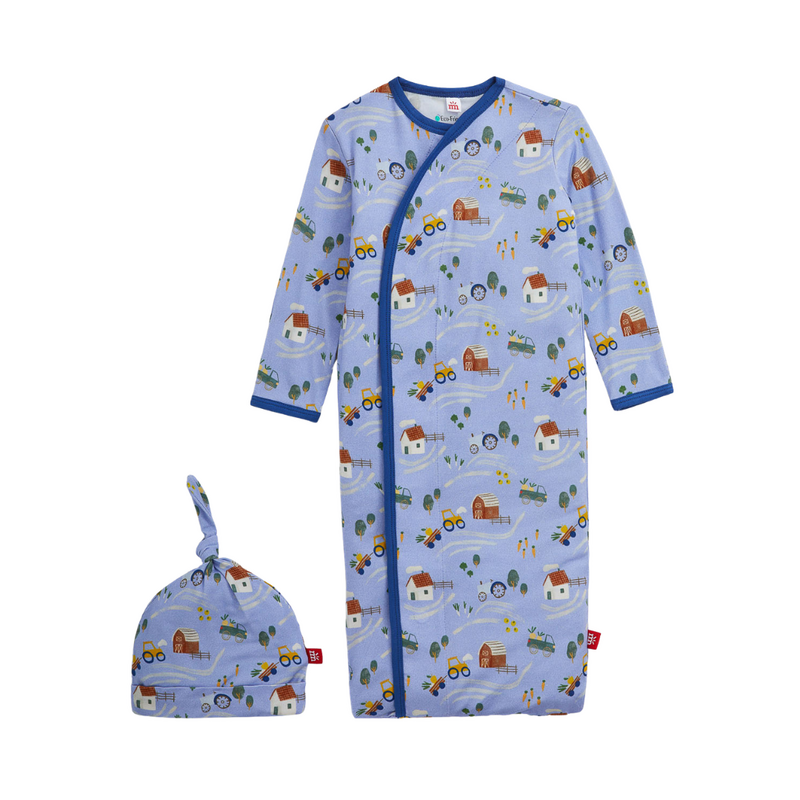 Magnetic  Me FARM TO CRADLE MODAL GOWN + HAT SET