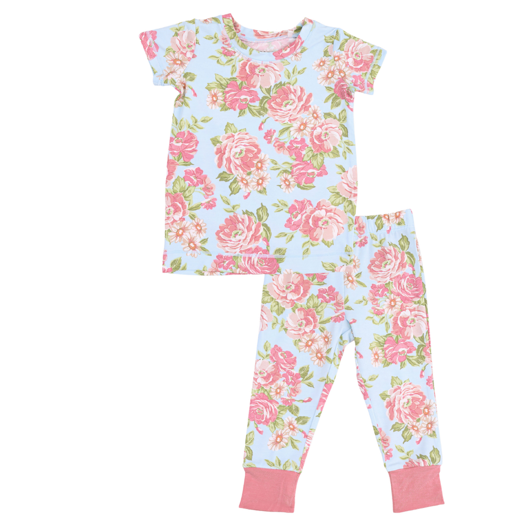 ANGEL DEAR Angeline Floral - Short Sleeve Lounge Set