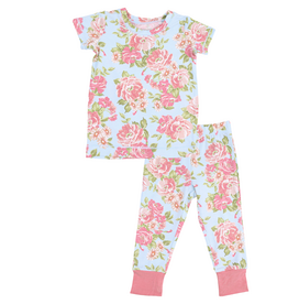ANGEL DEAR Angeline Floral - Short Sleeve Lounge Set