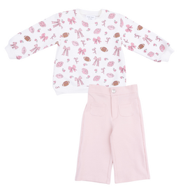 ANGEL DEAR Footballs And Bows - Oversized Sweatshirt And Baby Bells