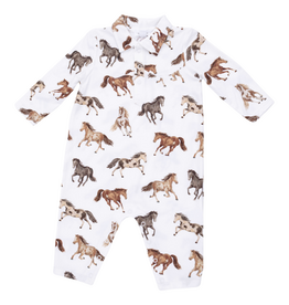 ANGEL DEAR Wild Horses - Long Sleeve Cowboy Romper