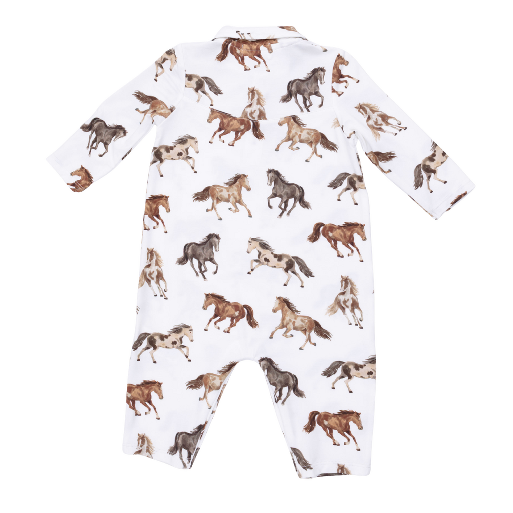 ANGEL DEAR Wild Horses - Long Sleeve Cowboy Romper