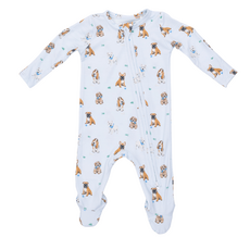 ANGEL DEAR Bestie Dogs Blue - 2 Way Zipper Footie