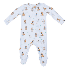 ANGEL DEAR Bestie Dogs Blue - 2 Way Zipper Footie