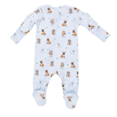ANGEL DEAR Bestie Dogs Blue - 2 Way Zipper Footie