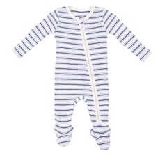 ANGEL DEAR Vintage Stripe Blue - 2 Way Zipper Footie