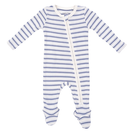 ANGEL DEAR Vintage Stripe Blue - 2 Way Zipper Footie